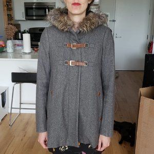 Anthropologie by Cartonnier wool coat in grey